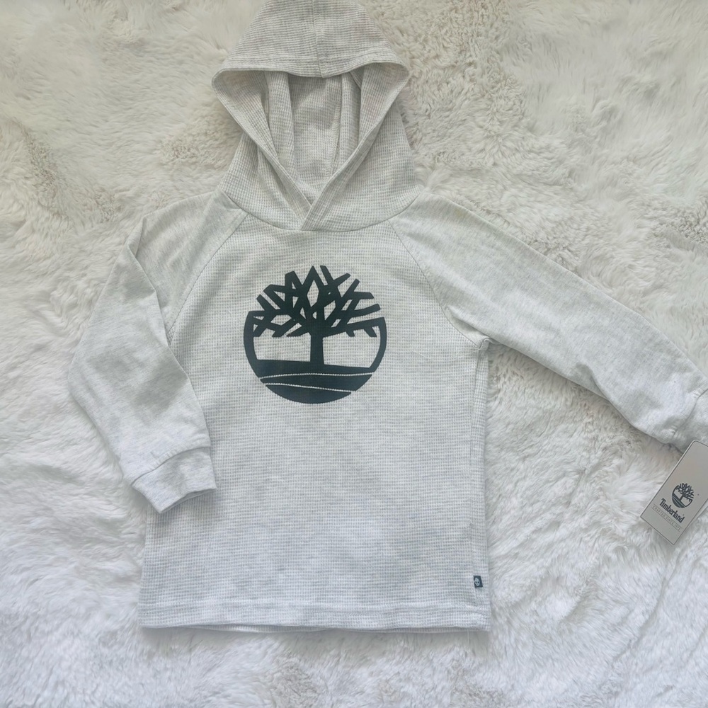 NWT Boys Timberland Hooded Thermal Shirt Gray Size 3TGrey